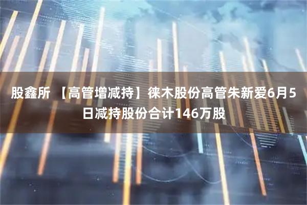 股鑫所 【高管增减持】徕木股份高管朱新爱6月5日减持股份合计146万股